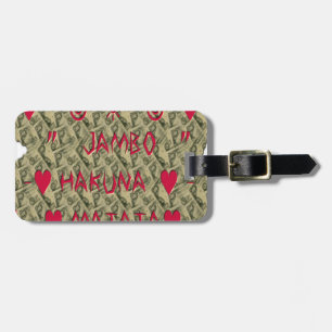 Hakuna Matata Talk Money Art Print Design Luggage Tag