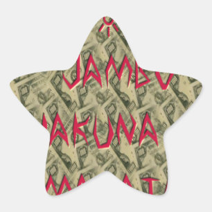 Hakuna Matata Talk Money Art Print Design Star Sticker