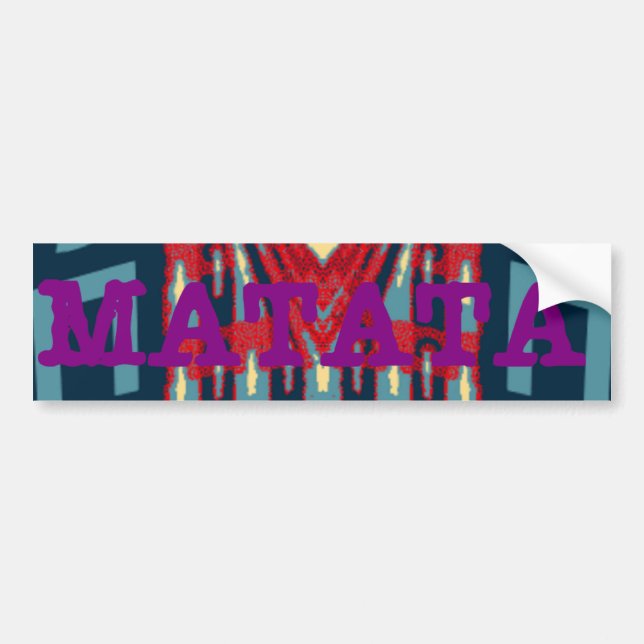 Hakuna Matata Text Hope Abstract Art Print Design Bumper Sticker (Front)