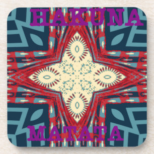 Hakuna Matata Text Hope Abstract Art Print Design Coaster