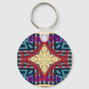 Hakuna Matata Text Hope Abstract Art Print Design Key Ring