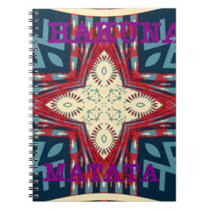 Hakuna Matata Text Hope Abstract Art Print Design Notebook