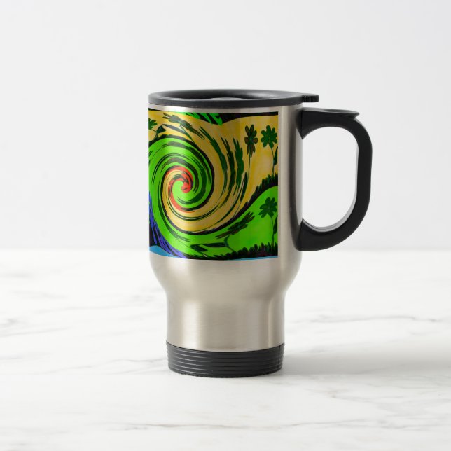 Hakuna Matata Tsunami Love Wave Colours.png Travel Mug (Right)