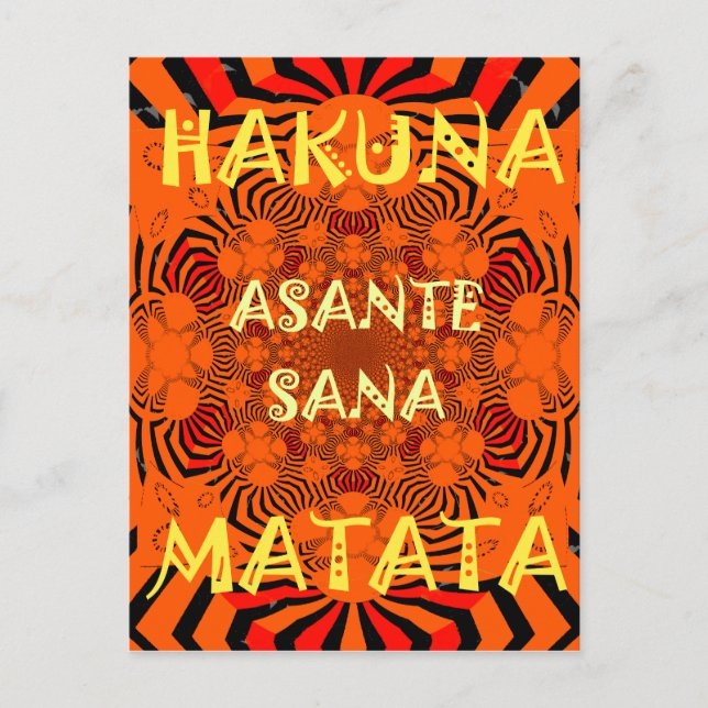 Hakuna Matata Uniquely Exceptionally latest patter Postcard (Front)