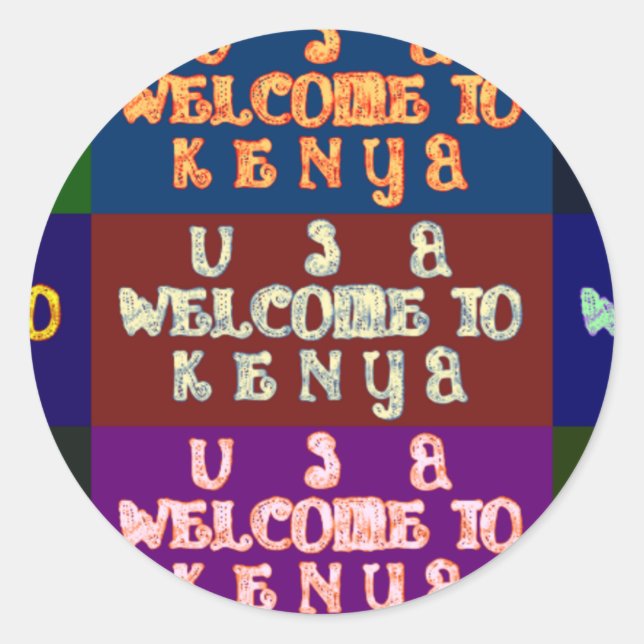 Hakuna Matata Welcome to Kenya.png Classic Round Sticker (Front)