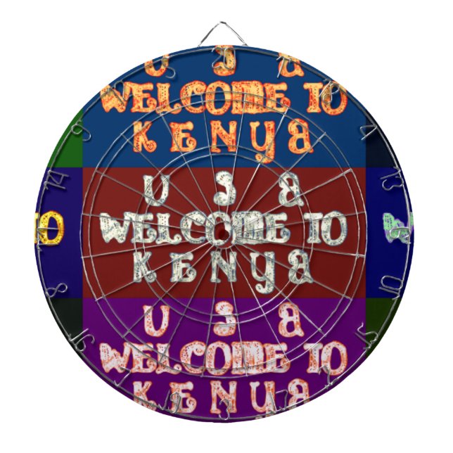 Hakuna Matata Welcome to Kenya.png Dartboard (Front)