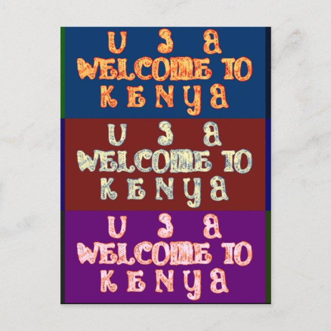 Hakuna Matata Welcome to Kenya.png Postcard (Front)