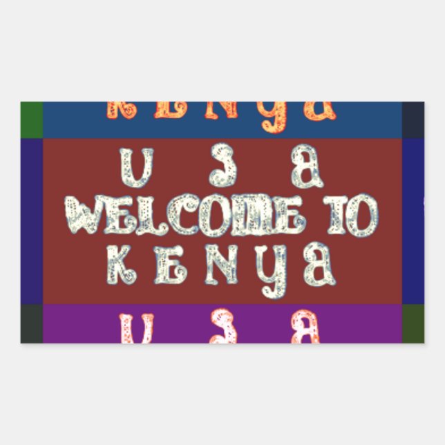 Hakuna Matata Welcome to Kenya.png Rectangular Sticker (Front)