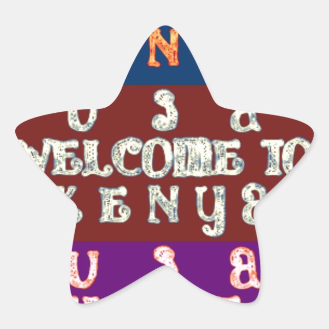Hakuna Matata Welcome to Kenya.png Star Sticker (Front)