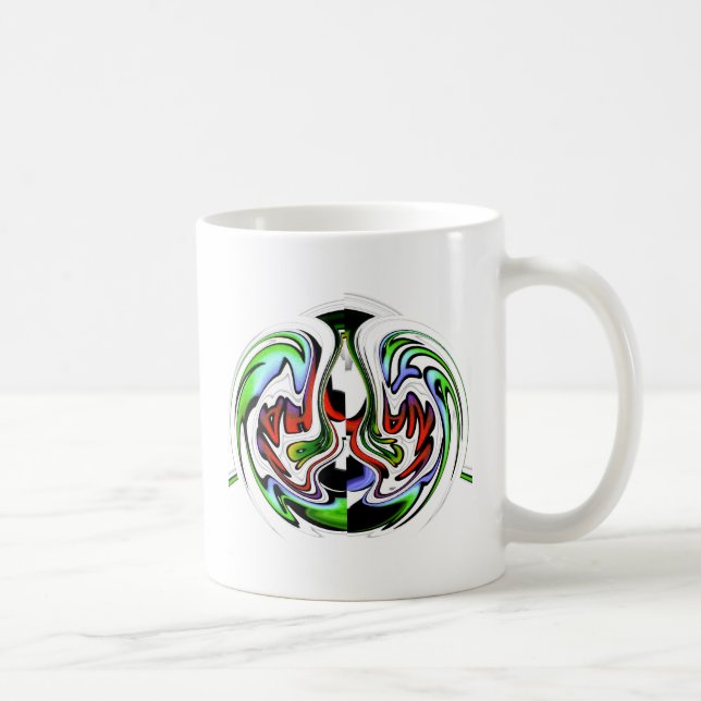 Hakuna Matata with Abstract Whirl and Gradients Coffee Mug (Right)