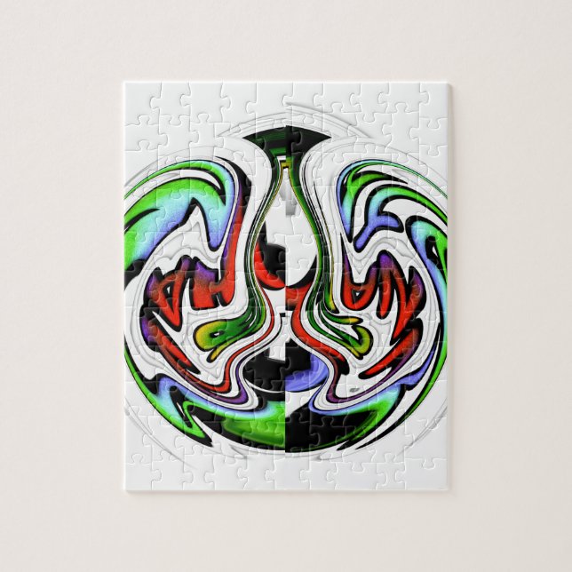 Hakuna Matata with Abstract Whirl and Gradients Jigsaw Puzzle (Vertical)