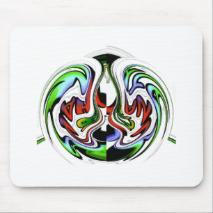 Hakuna Matata with Abstract Whirl and Gradients Mouse Mat