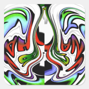 Hakuna Matata with Abstract Whirl and Gradients Square Sticker