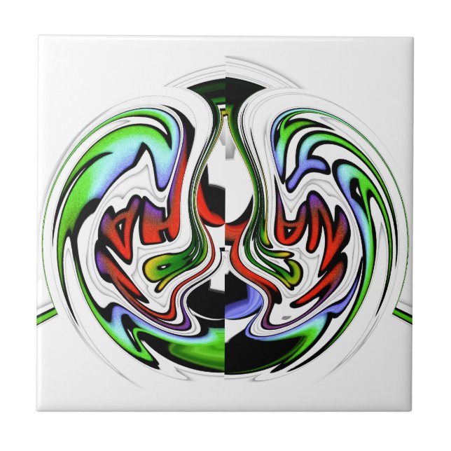 Hakuna Matata with Abstract Whirl and Gradients Tile (Front)