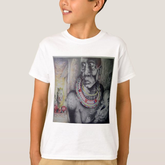 Hakuna Matata with Lions and Masai Sweatshirt T-Shirt (Front)
