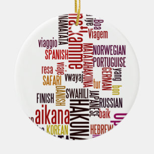 Hakuna Matata word Ceramic Tree Decoration