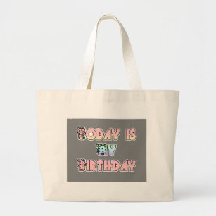 HakunaMatata Gift Today is my Birthday.png Large Tote Bag