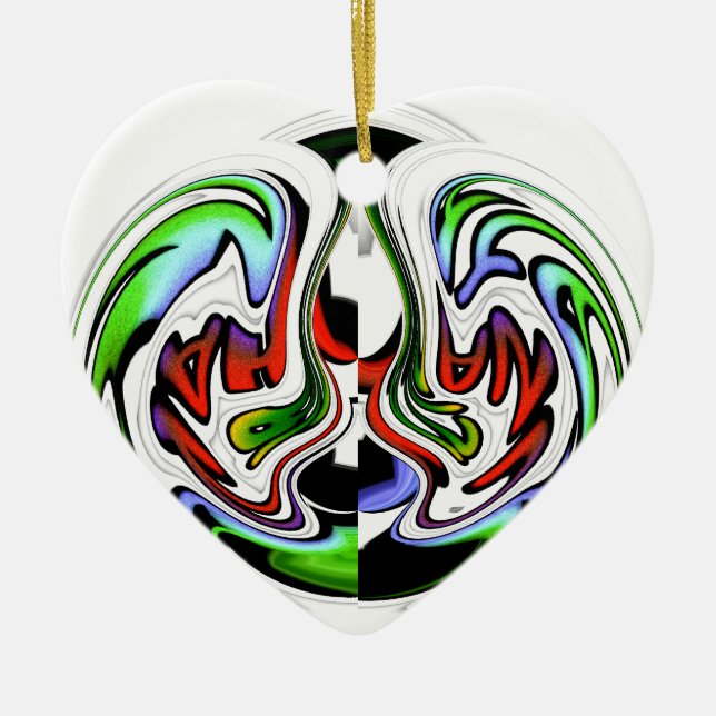 HakunaMatata hakunamatata gift colours Ceramic Tree Decoration (Front)