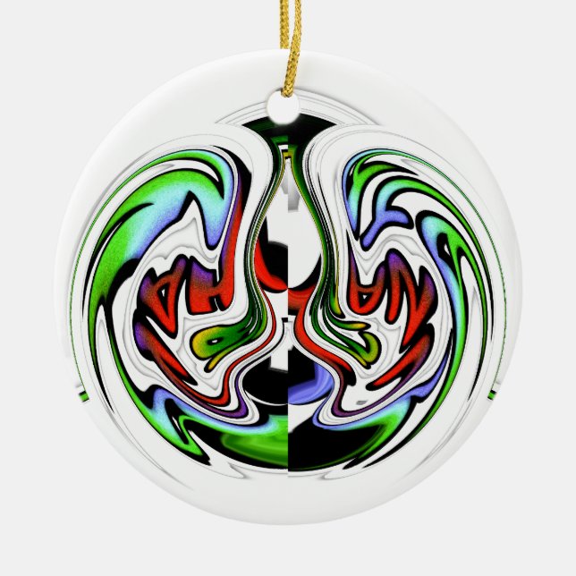 HakunaMatata hakunamatata gift colours Ceramic Tree Decoration (Front)