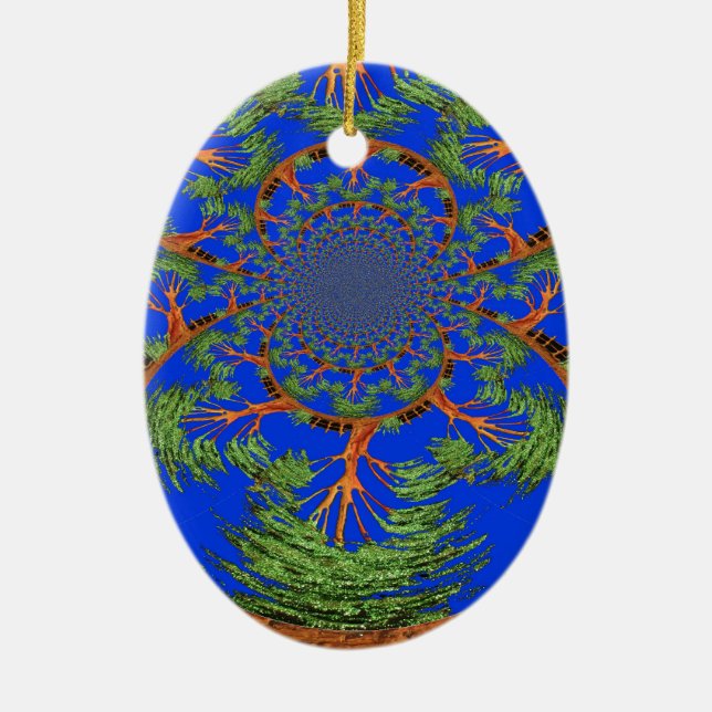 HakunaMatata I'm not allergic to people Eco tree Ceramic Tree Decoration (Front)