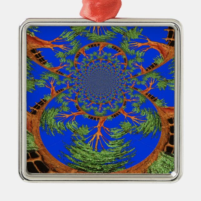 HakunaMatata I'm not allergic to people Eco tree Metal Tree Decoration (Front)