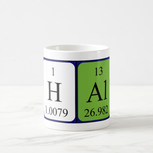Hal periodic table name mug (Center)