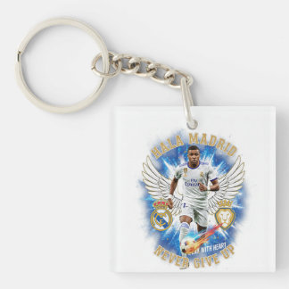 Hala Madrid Never Give Up Acrylic Keychain