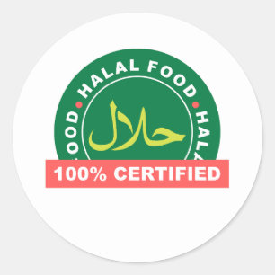 Halal Food Certificate Sticker