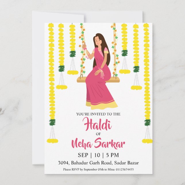haldi ceremony invitation (Front)