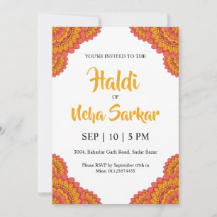 haldi ceremony invitation
