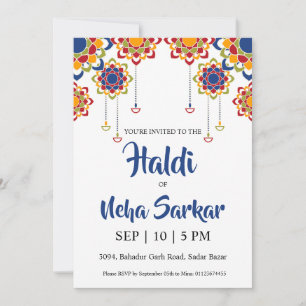 haldi ceremony invitation