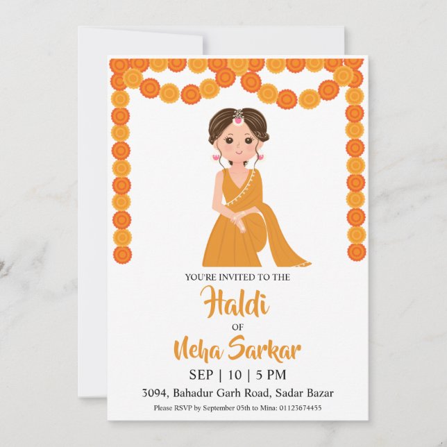 haldi ceremony invitation (Front)