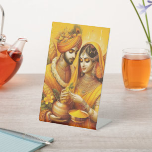 Haldi Ceremony Pedestal Sign Personalise