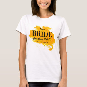 Haldi ceremony team bride matching personalised T-Shirt