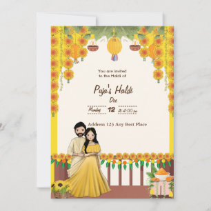 Haldi Invitation Card