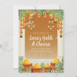 Haldi invitations Digital Choora invitations