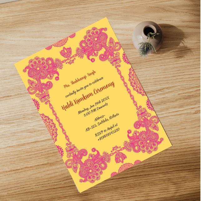 Haldi Kumkum Ceremony Invitation (Creator Uploaded)