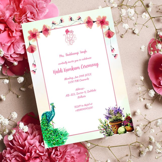 Haldi Kumkum Ceremony Invitation (Creator Uploaded)