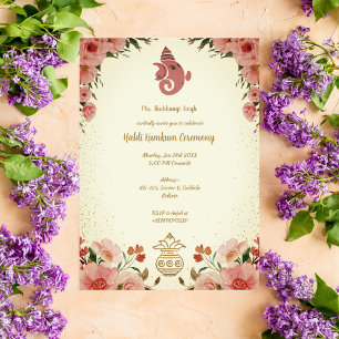 Haldi Kumkum Ceremony Invitation