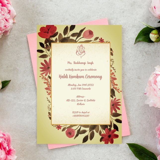 Haldi Kumkum Ceremony Invitation (Creator Uploaded)