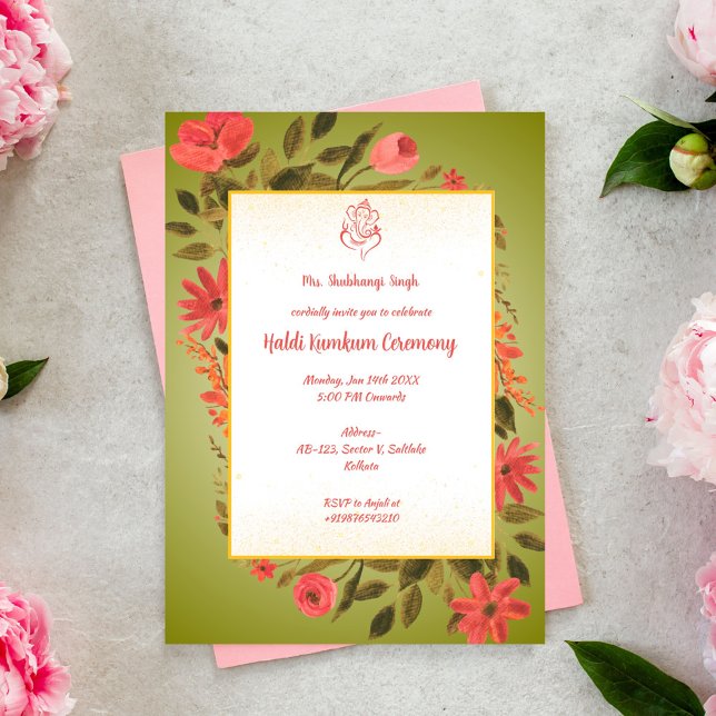 Haldi Kumkum Ceremony Invitation (Creator Uploaded)