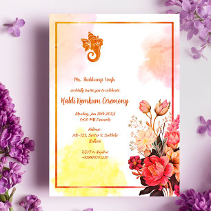 Haldi Kumkum Ceremony Invitation