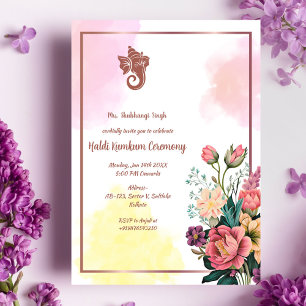 Haldi Kumkum Ceremony Invitation