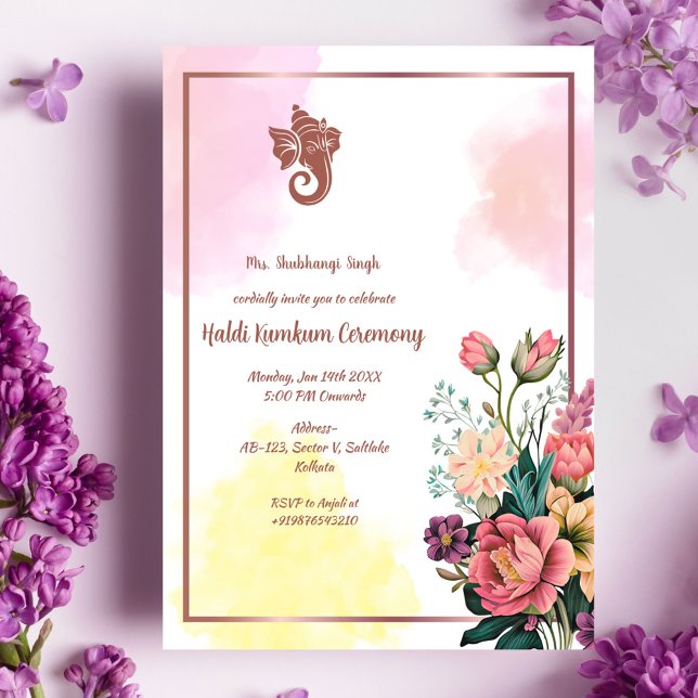 Haldi Kumkum Ceremony Invitation (Creator Uploaded)