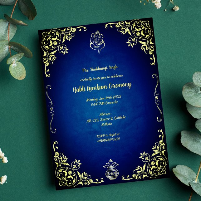 Haldi Kumkum Ceremony Invitation (Creator Uploaded)
