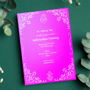 Haldi Kumkum Ceremony Invitation