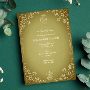 Haldi Kumkum Ceremony Invitation