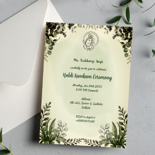 Haldi Kumkum Ceremony Invitation