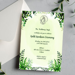 Haldi Kumkum Ceremony Invitation