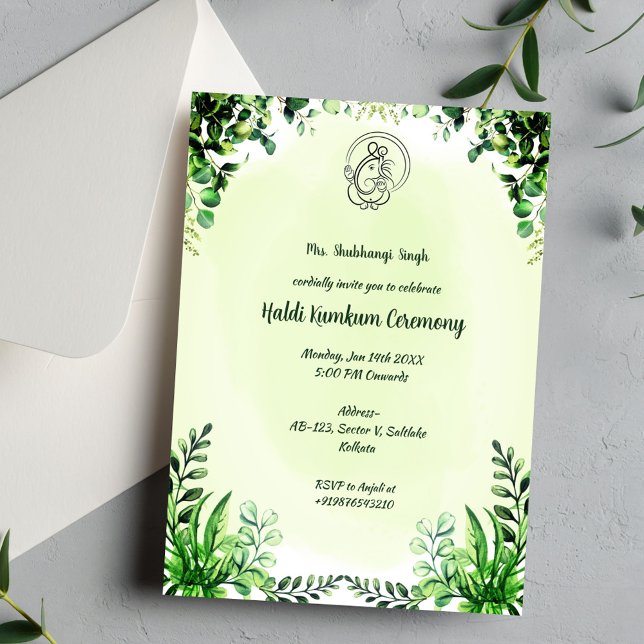 Haldi Kumkum Ceremony Invitation (Creator Uploaded)